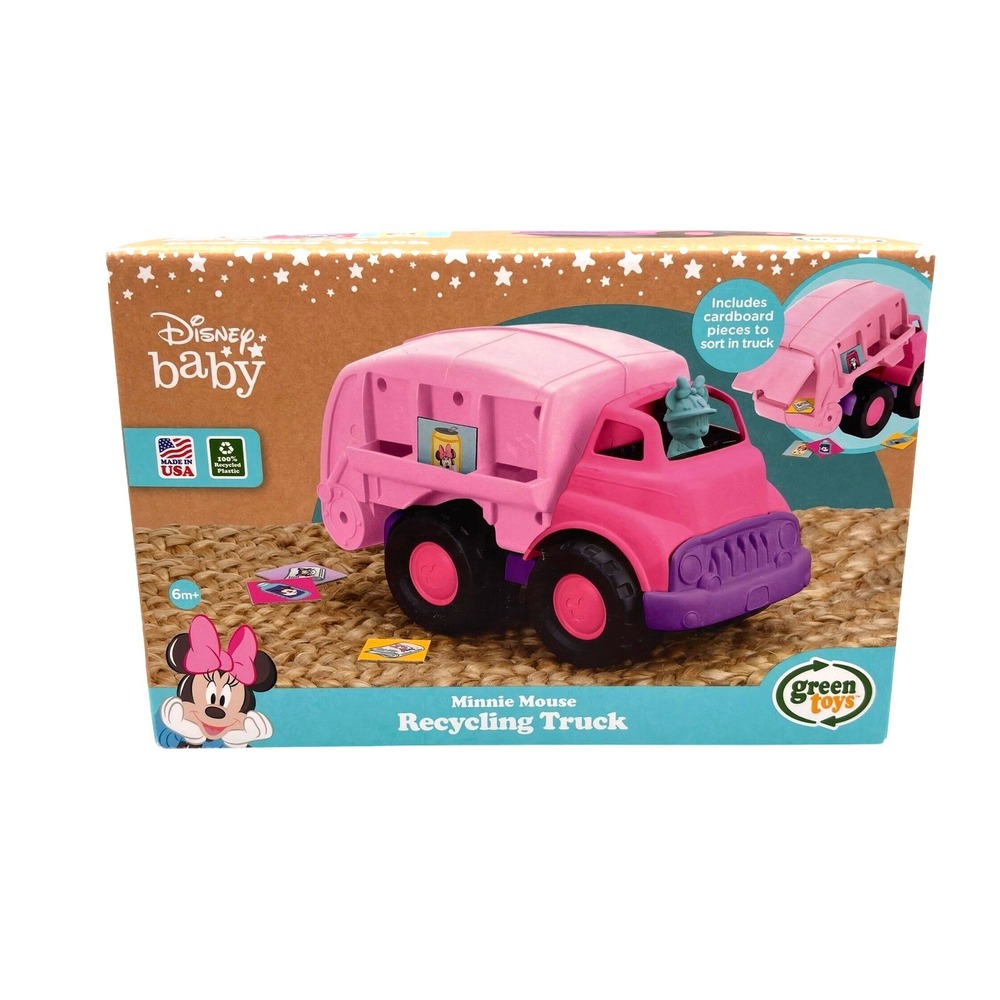 Disney Baby Green Toys Minnie Mouse Recycling Truck Toy Made in USA - Picture 1 of 6